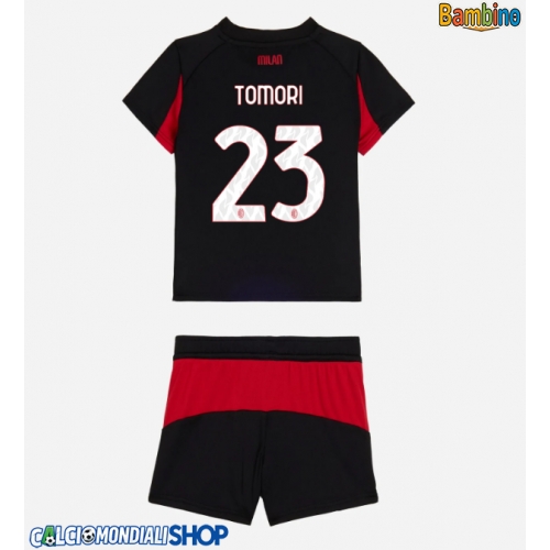 Maglie da calcio AC Milan Fikayo Tomori #23 Prima Maglia Bambino 2025-26 Manica Corta + Pantaloni corti)